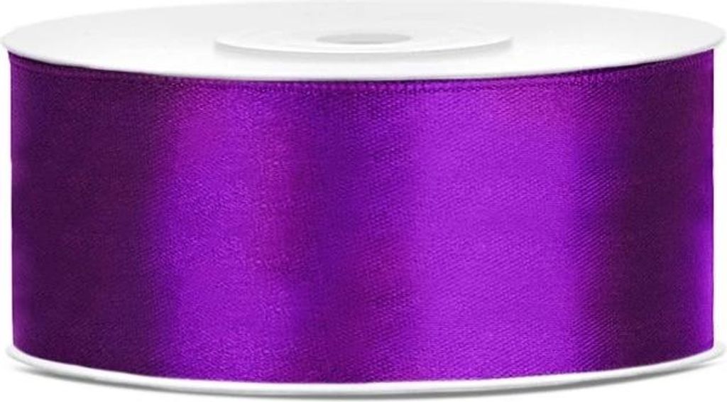 Ruban cadeau satin lilas 25m 25mm de large Image du produit 