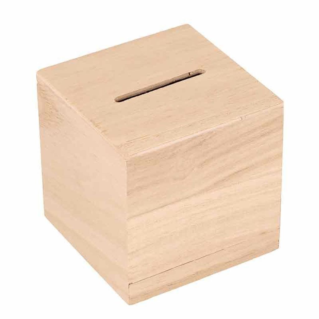 Set von 6 quadratischen Tortenkästen in Holz - 6 x 6 x 6 cm Produktbild 3