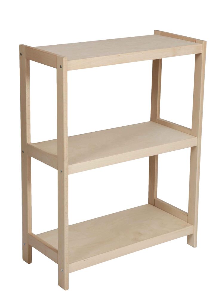 Standregal aus massivem Buchenholz, 3 Böden, 93 × 50 × 38 cm, bis 60 kg pro Boden, extra stabil, freistehend, für Keller, Garage und Abstellraum