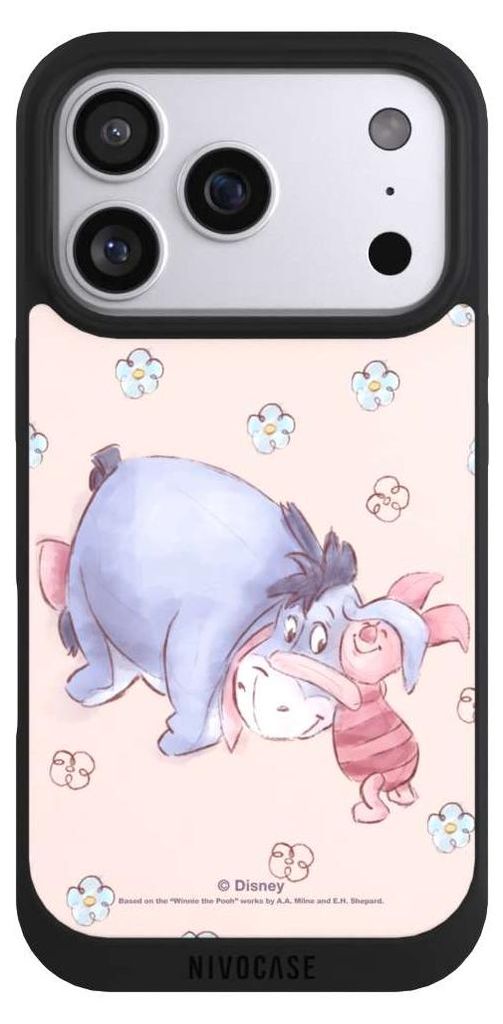 NIVOCASE Handyhülle für Apple iPhone 17 Pro Hülle NIVOpure Case Schwarz Disney Esel Winnie Puuh Ferkel