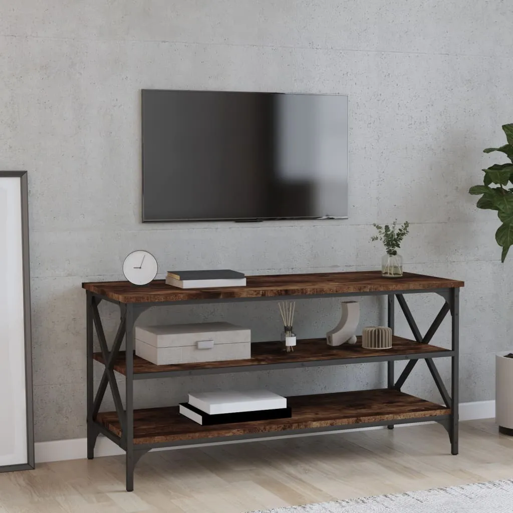 vidaXL Mobile TV in rovere fumé 100x40x50 cm - Mobile TV - Mobili TV - Mobili TV - Porta TV