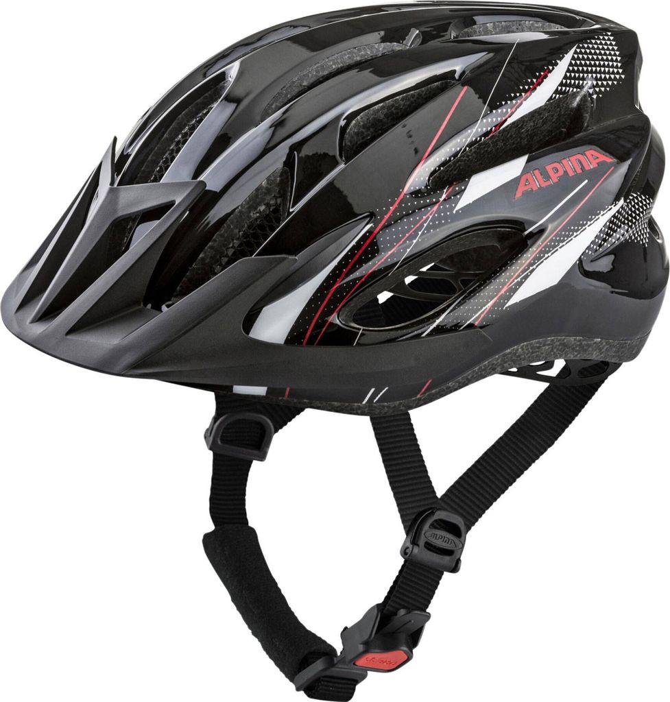 Fahrradhelm Alpina MTB 17                schwarz/weiß/rot Produktbild 