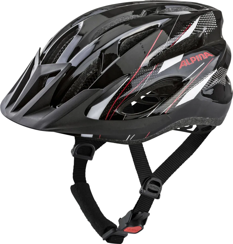 Casque VTT Alpina Mtb 17 Noir-Blanc-Rouge Taille 58 pour Cyclisme