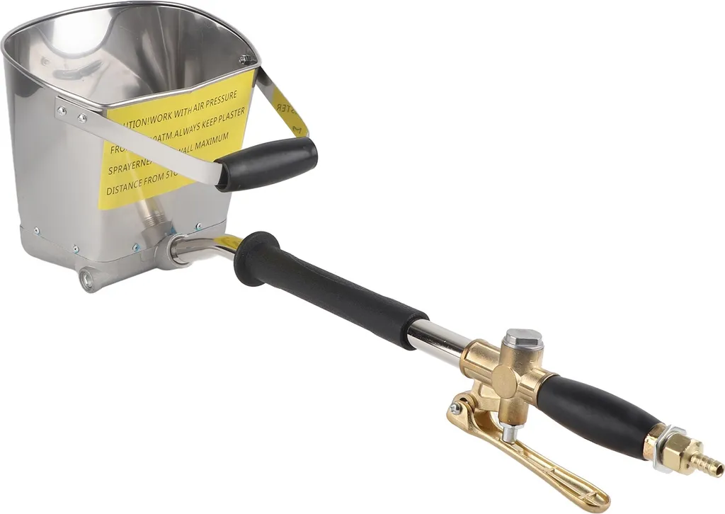Pistolet pneumatique à mortier avec 4 buses pour crépi intérieur et extérieur