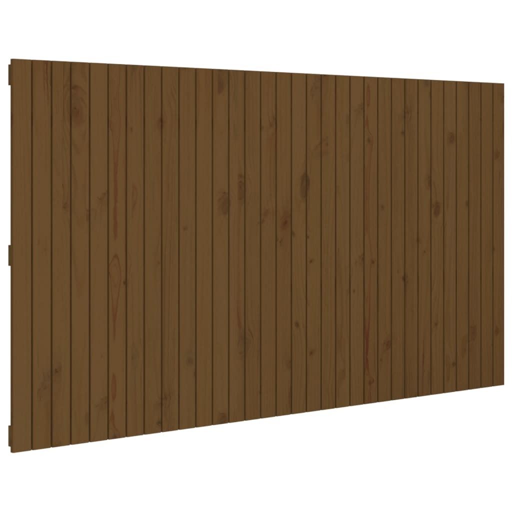 Wand-Kopfteil Honigbraun 204x3x110 cm Massivholz Kiefer