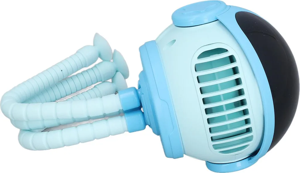 Ventilateur poussette anti-chaleur 4000 mAh rechargeable à clip bleu