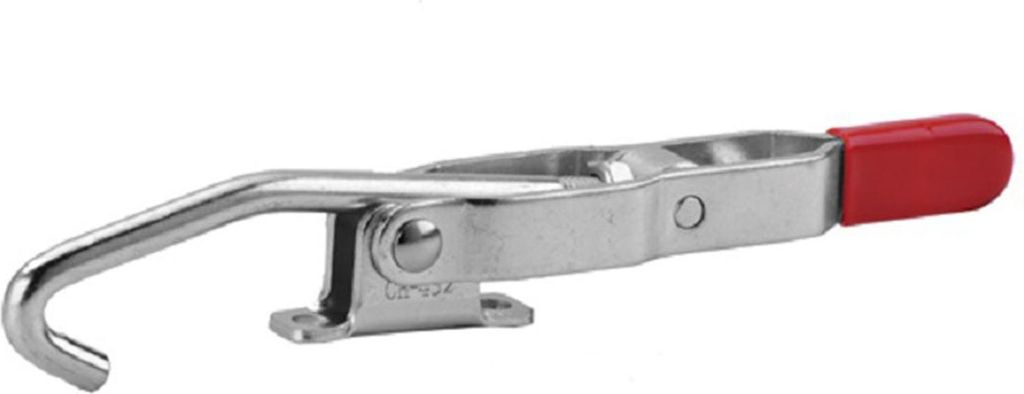 Kippdübelklemme mit J-Haken, starke Kraft, schnelles Spannen, rostfreier, kohlenstoffarmer Stahl, Zugmechanismus, Schnappdübel
