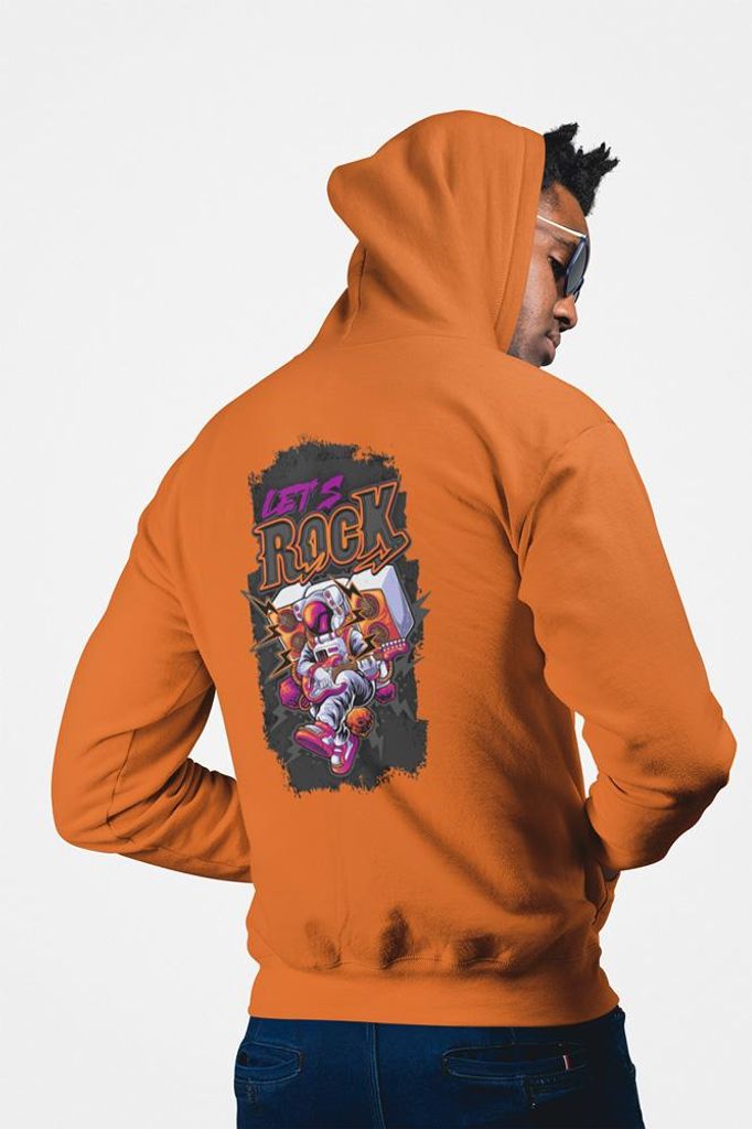 D&B Uni Hoodie ZIPEB00034 Rock Orange-Größe 2XL