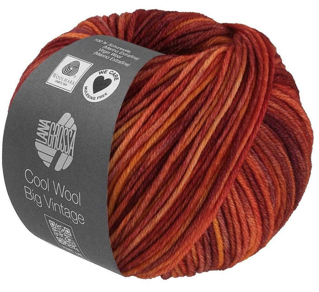Lana Grossa Cool Wool Big VINTAGE 50 g Ton-in-Ton gefärbte Produktbild 