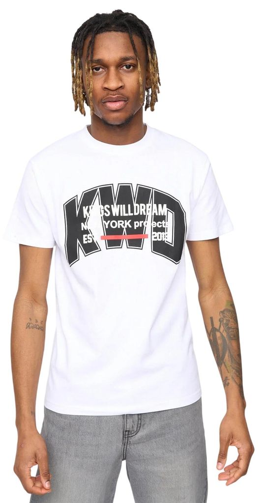 Kings Will Dream - "Typeover" T-Shirt für Herren BG2601 (M) (Weiß)