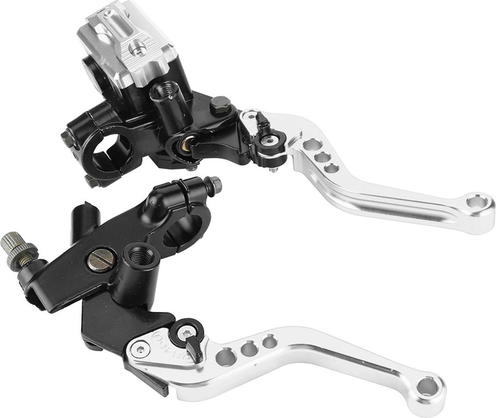 1 Paar 7/8 "(22 mm) Universal Motorradbremskupplungen Master -Zylinder -Reservoirhebel Silber