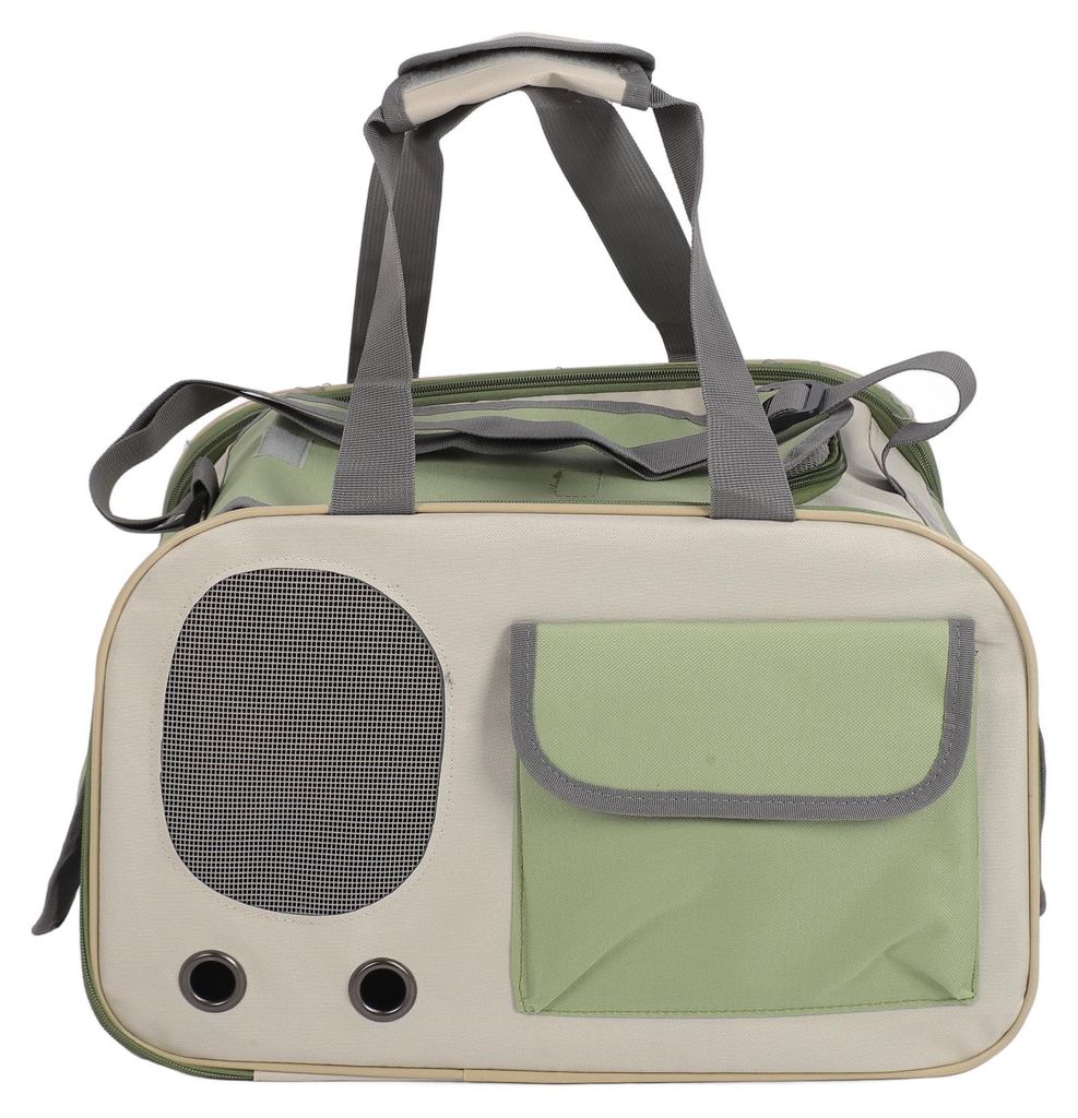 Haustier-Tragetasche, atmungsaktiv, faltbar, Oxford-Stoff, Stahldrahtrahmen, Katzen-Reisehandtasche mit verstellbarem Riemen für den Außenbereich...