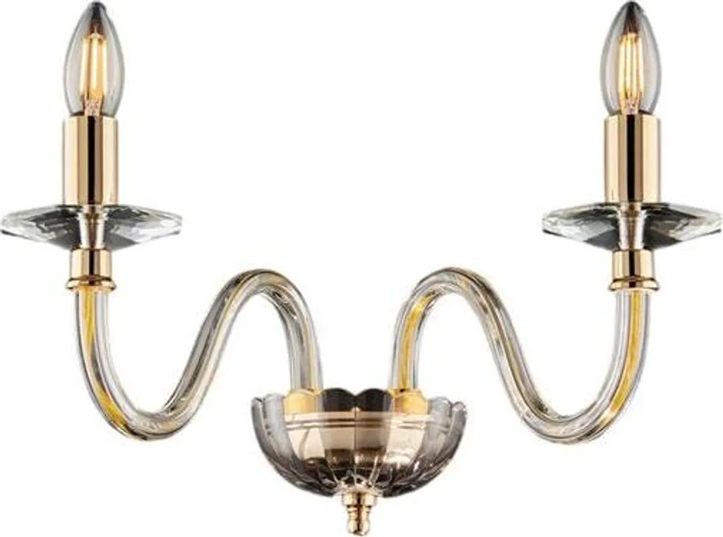 Luminaire de salon doré Franz 2 lumières pour une ambiance chaleureuse