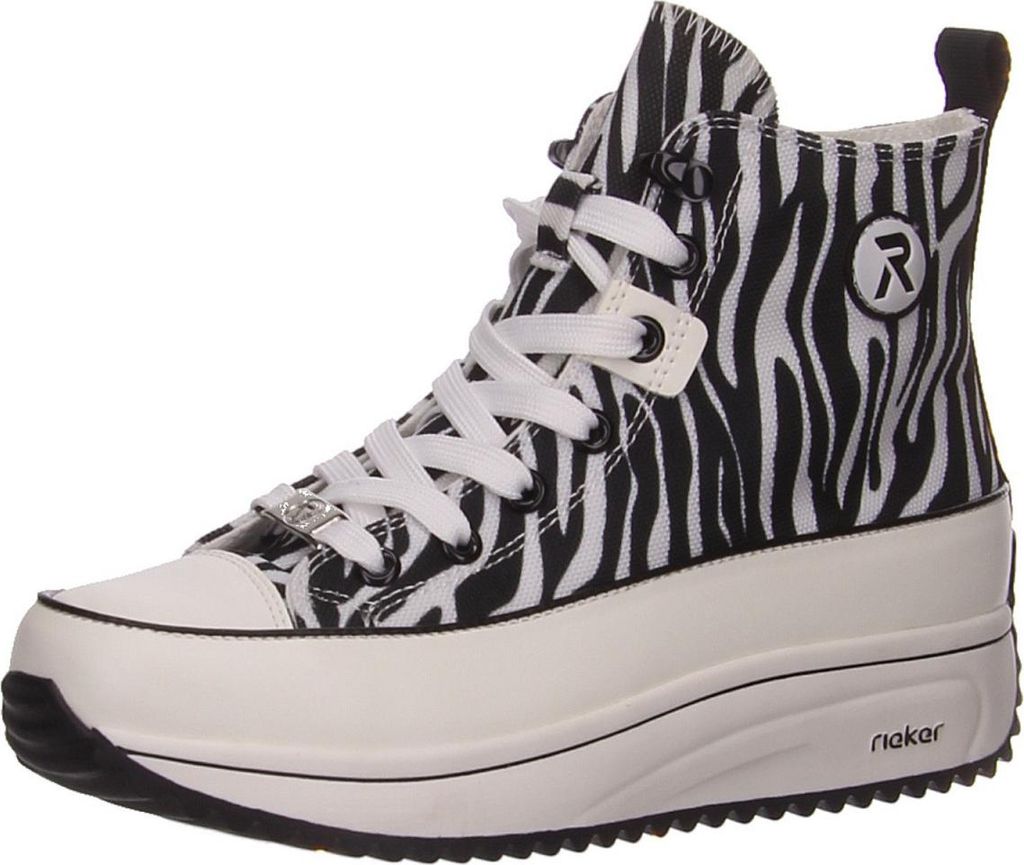 Rieker Sneaker High - Zebra Textil : 42 : Normal Größe: 42 Weite: Normal