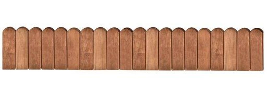 Flexibele Grenenhout-Borderrand 120 cm - Weerbestendig - Bruin