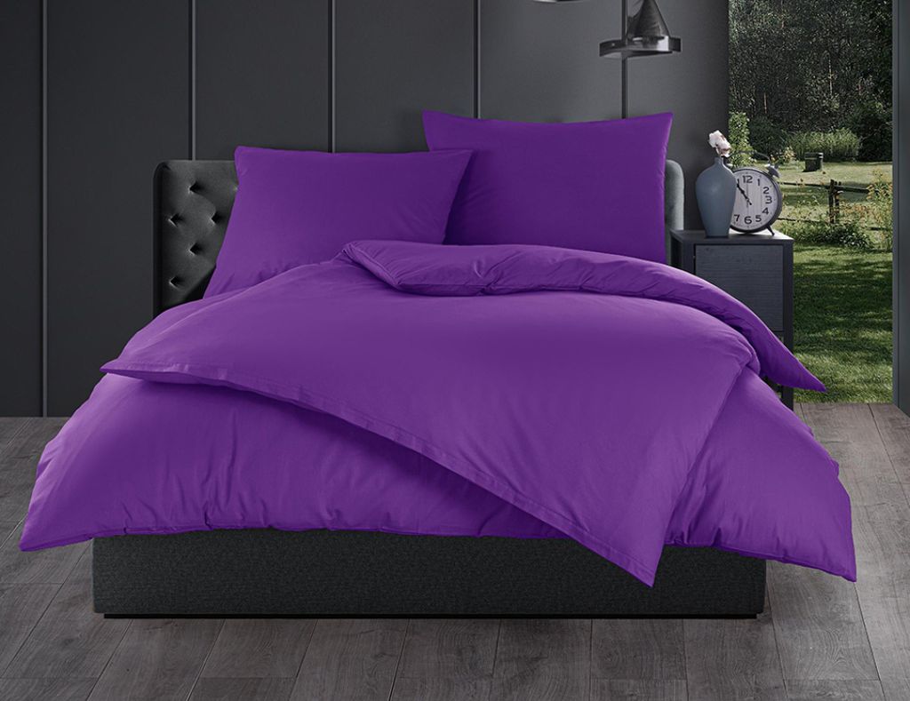 Baumwolle Linen Color Purple Produktbild 