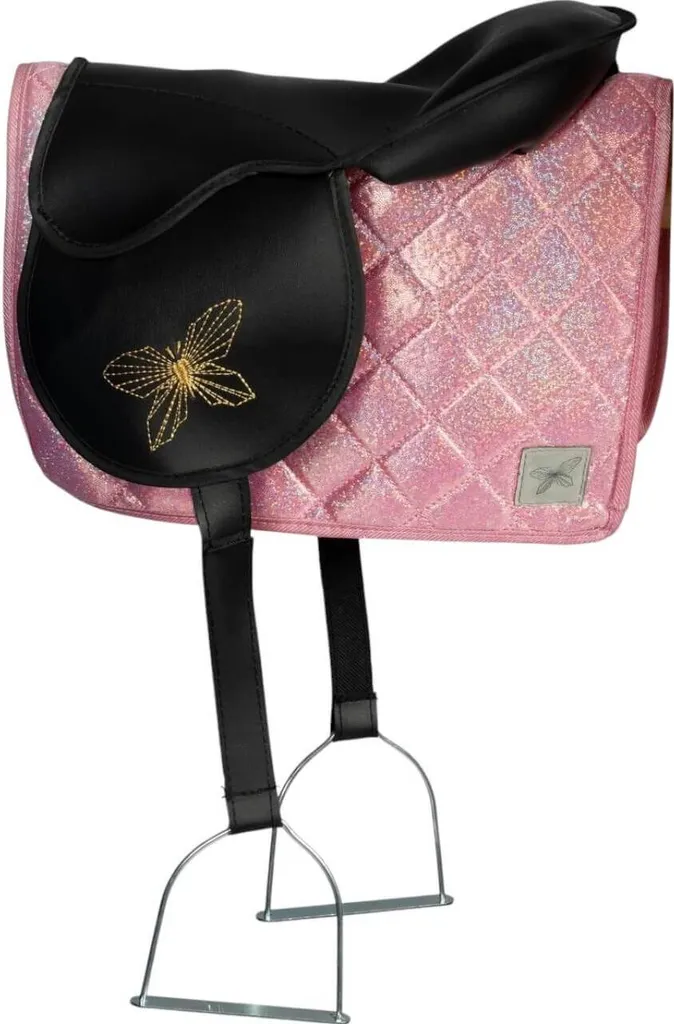 Équipement Hobby Horse pour Compétition : Chabraque et Bonnet Roses