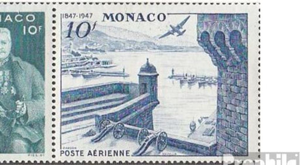 Briefmarken Monaco 1947 Mi 332-334,331/335/336 Dreierstreifen (kompl.Ausg.) postfrisch New York