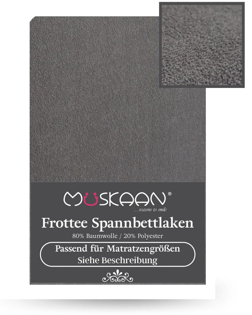 Frottee Spannbettlaken 90x200 cm - 100x200 cm Spannbetttuch Produktbild 