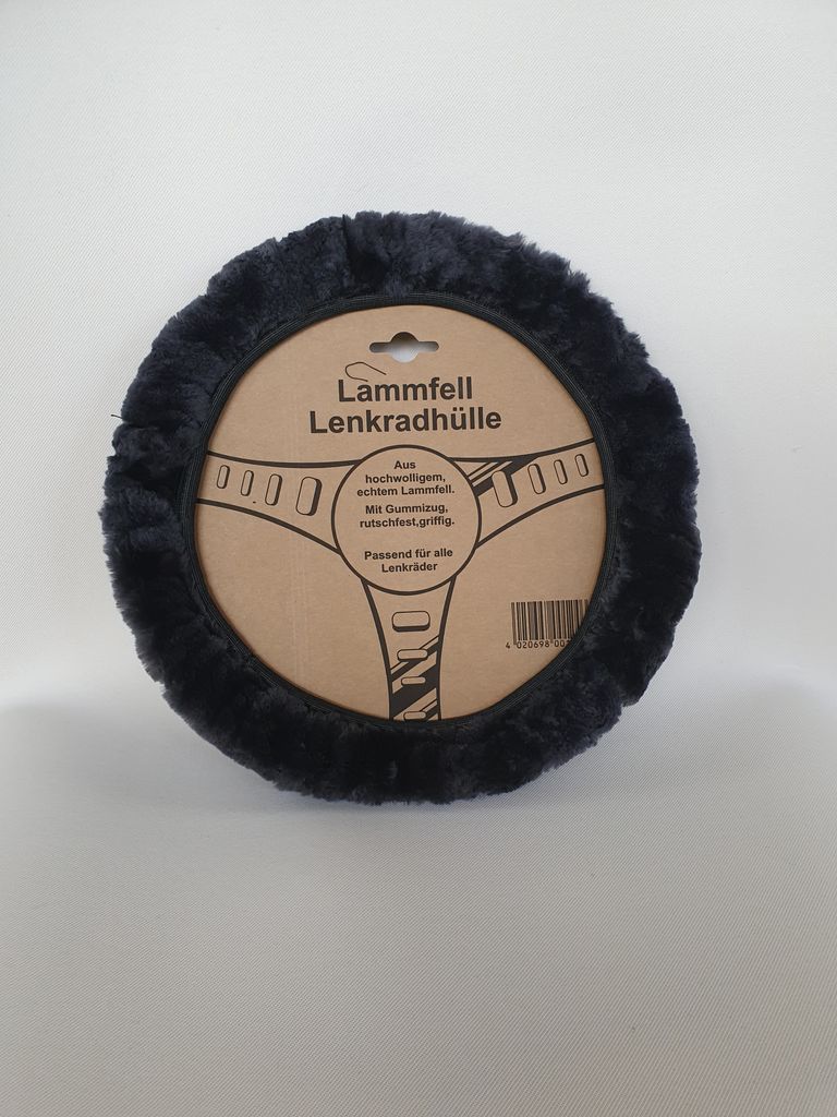 Lenkradbezug anthrazit, echt Lammfell Produktbild 