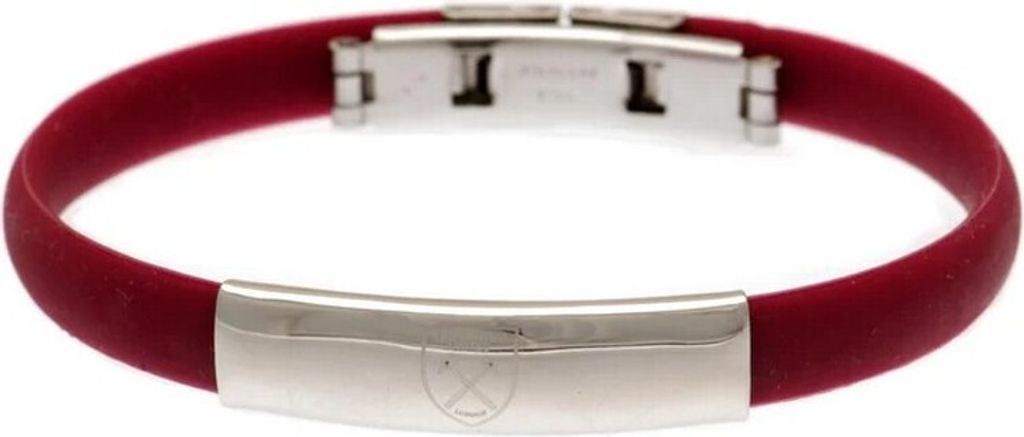 West Ham United FC - Wappen - Armband, Silikon BS4250 (Einheitsgröße) (Rotwein)