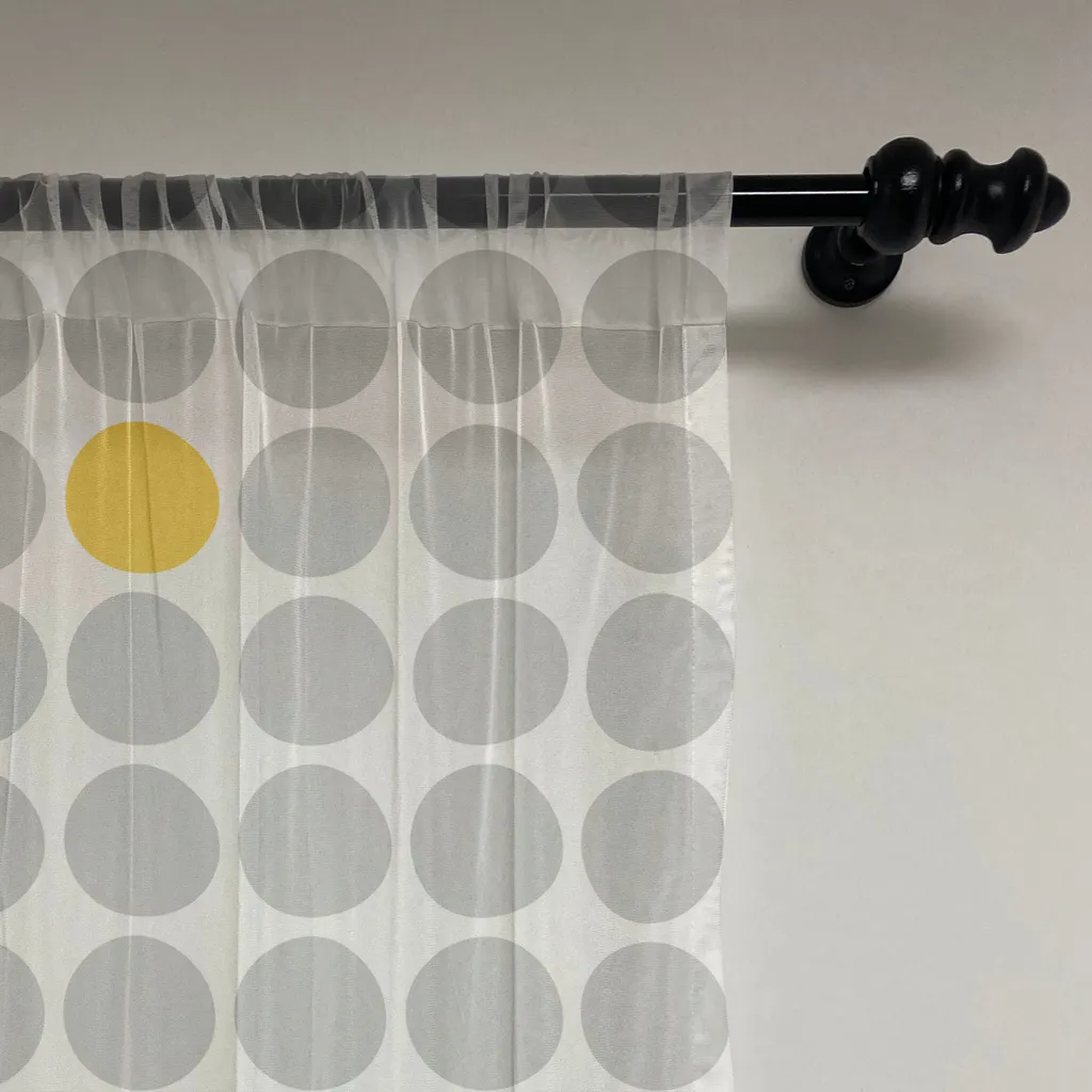 Tenture Murale Décorative Design Géométrique Jaune et Gris - Satiné