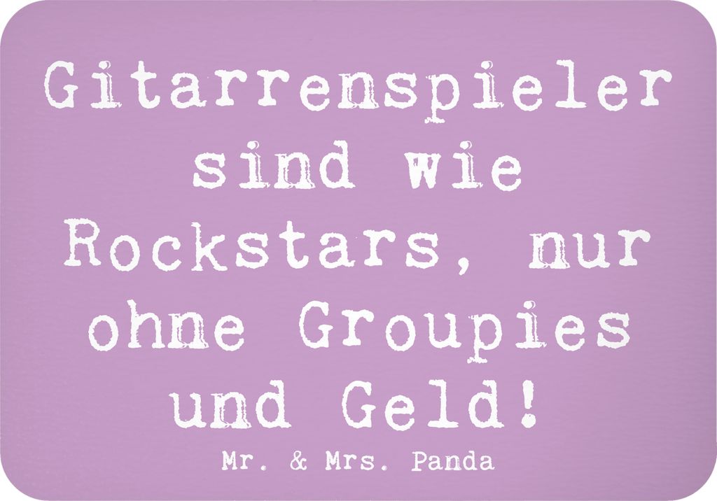 Mr. & Mrs. Panda Kühlschrankmagnet Spruch Gitarre Helden - Lavendeltraum - Geschenk, Freiheit, Instrument, magnet, Lernen, haftmagnet, Akustik, Mu...