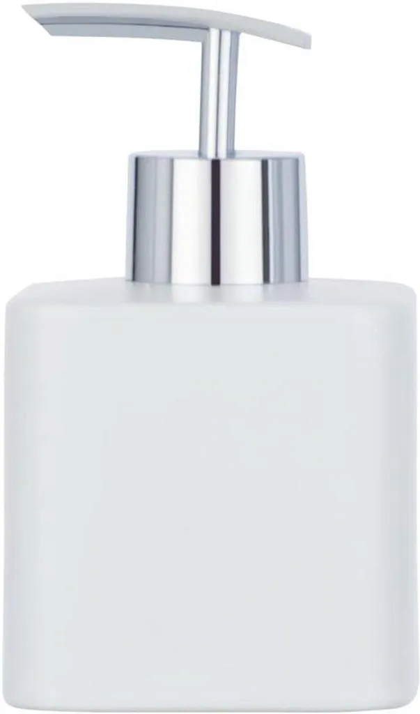 Pousse-savon de salle de bain blanc en céramique - Flacon pompe 290ml