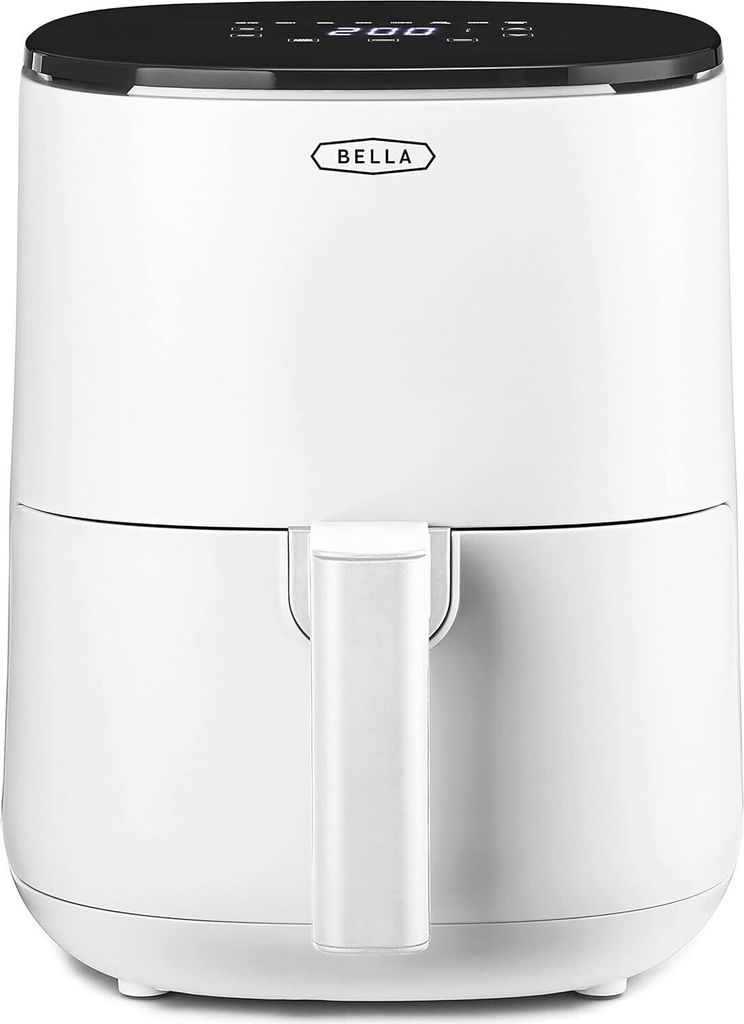 3 L Touchscreen-Luftfritteuse, ölfreies Frittieren, Spülmaschinenfeste Antihaft-Pfanne und Frittiergestell für Einfache Reinigung, matte weiß