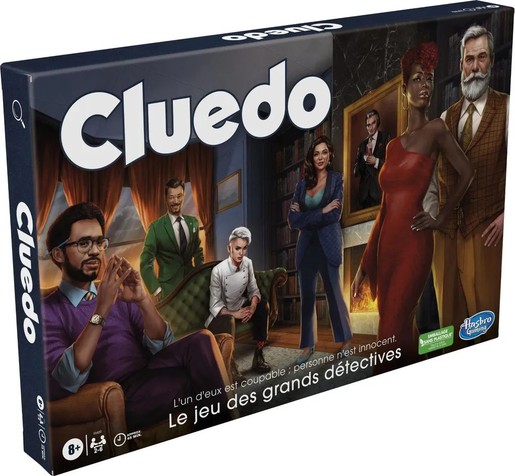 Cluedo Classic Jeu d'Enquête avec Armes Miniatures et Carnet de Note