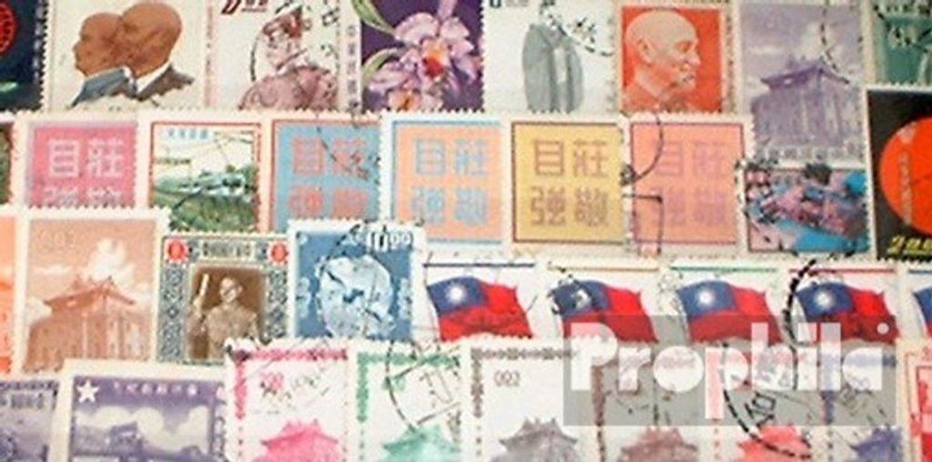 Briefmarken China-Taiwan 50 verschiedene Marken