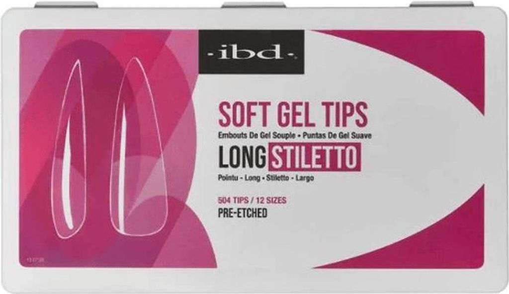 IBD Soft Gel Tips Long Stiletto 504st