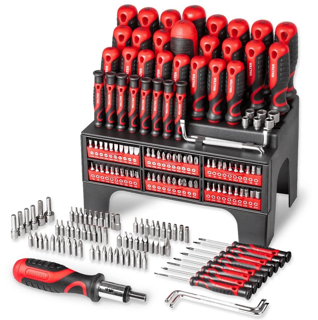 WALTER XXL Schraubendreher- & Bit-Set 100-teilig – Geschenk Produktbild 