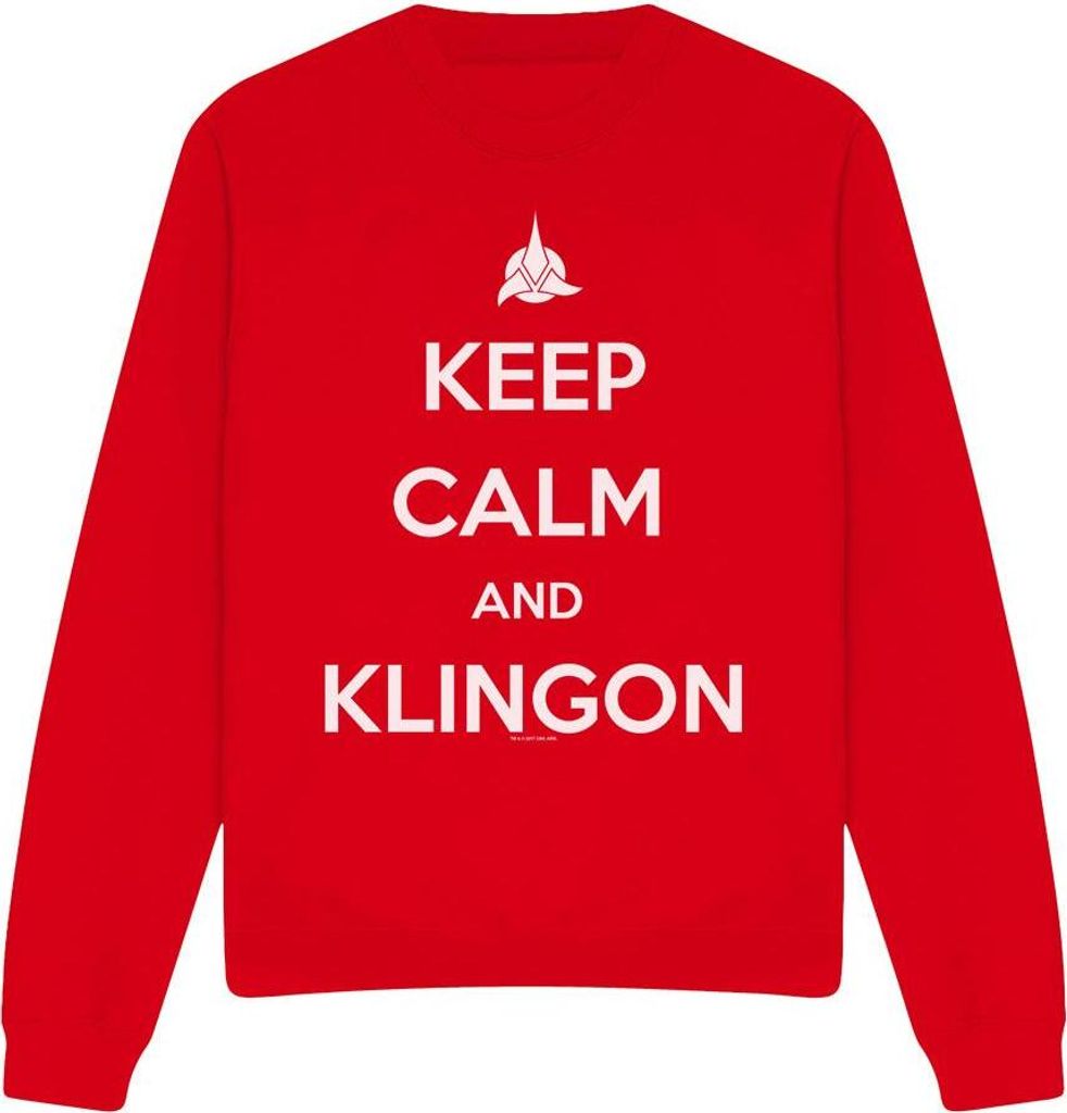 Star Trek - "Calm Klingon" Sweatshirt für Herren/Damen Uni TV11307 (L) (Rot)