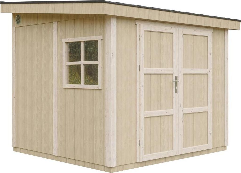 Gartenhaus 5,9 m² - H231x248x294 cm - Mit Boden und Seitenwand – Timbela M938