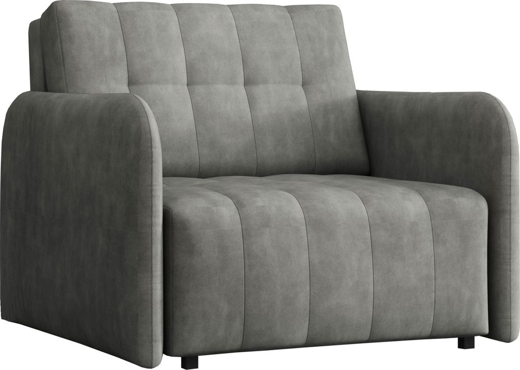 MIRJAN24 Schlafsofa Viva Grand I, einsitzer Bettsofa inkl. Kissen, mit Bettkasten und Schlaffunktion, Stilvoll Couch (Farbe: Country 17)