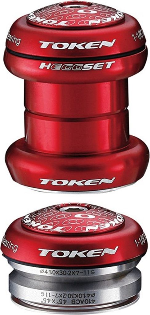 TOKEN Steuersatz hEGGset AHead 2in1 1 1/8" rot (34/41mm)