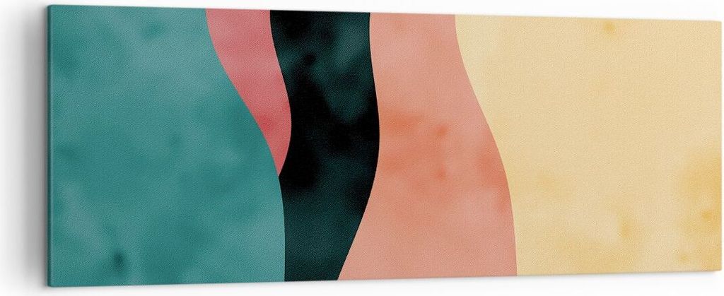 Bild auf Leinwand - Leinwandbild - Einteilig - Mehrfarbig Abstraktion Modern - 140x50cm - Wand Bild - Wanddeko - Wandbilder - Leinwanddruck - Bilde...