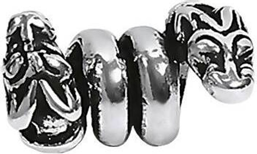 925 Sterling Silber Gothic Wikinger Bartperle Und Haarperle Viking Dogs 7123