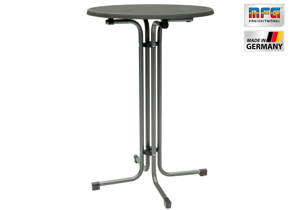 MFG Stehtisch 80 cm klappbar, anthrazit/schiefer, Produktbild 