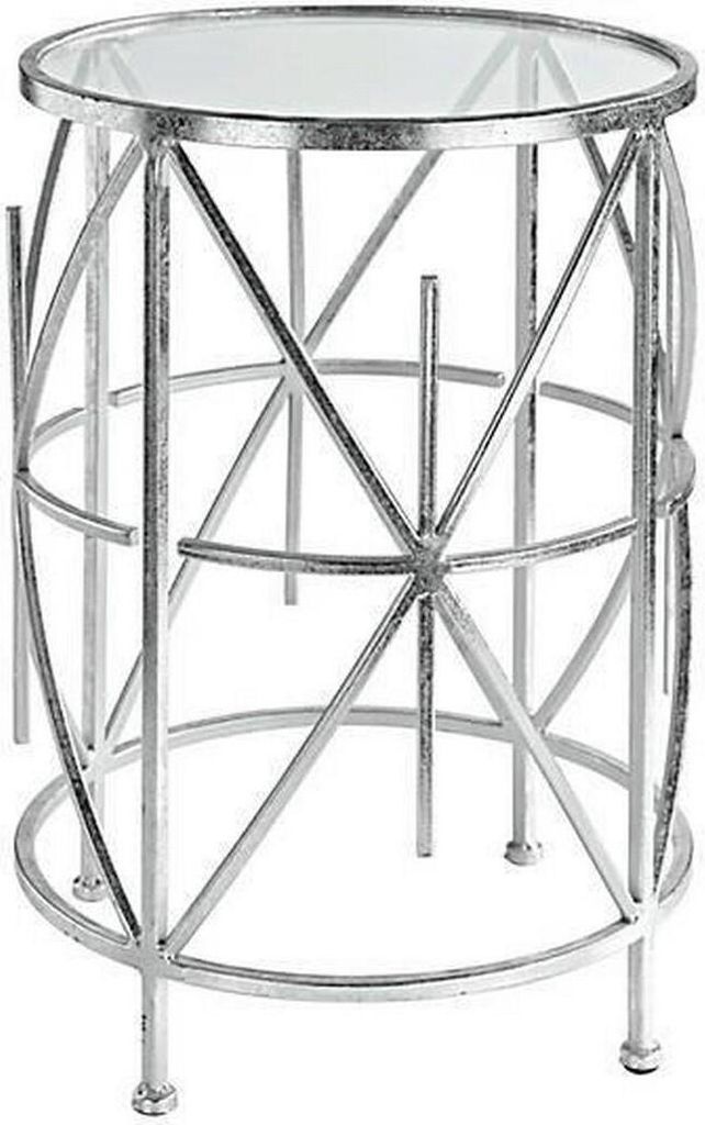Beistelltisch - Metalltisch mit Metallverzierungen in Antik Produktbild 