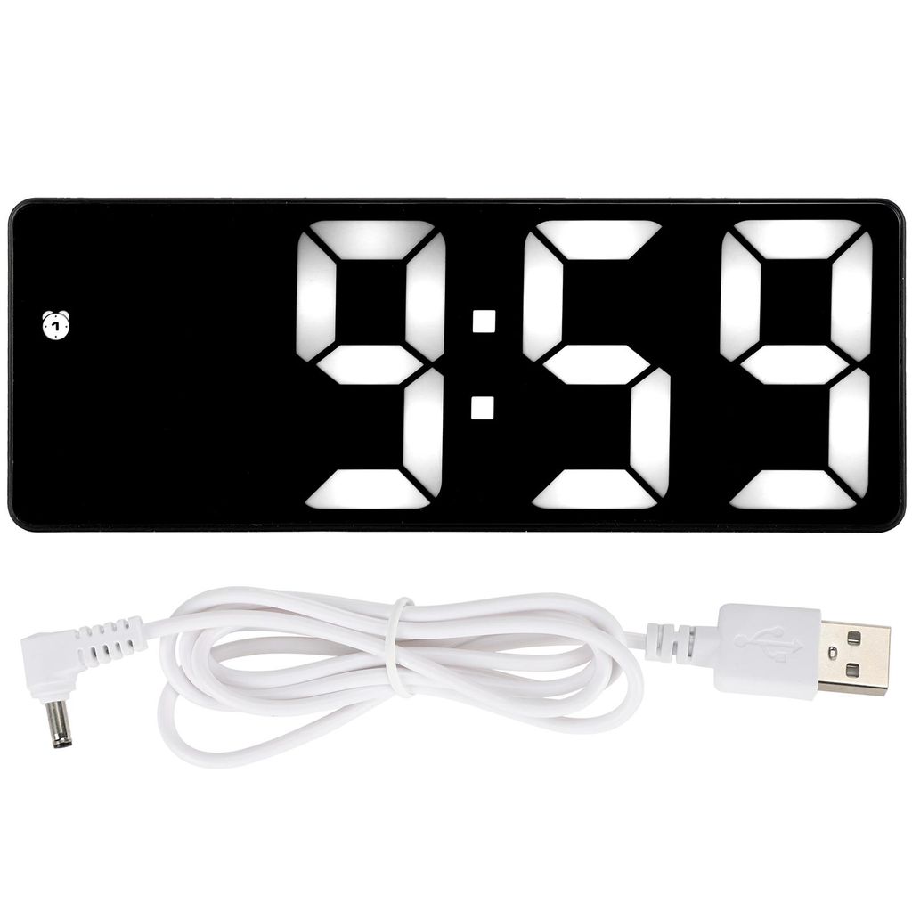 LED zrkadlový budík USB Elektronický digitálny stôl Obrázok produktu 