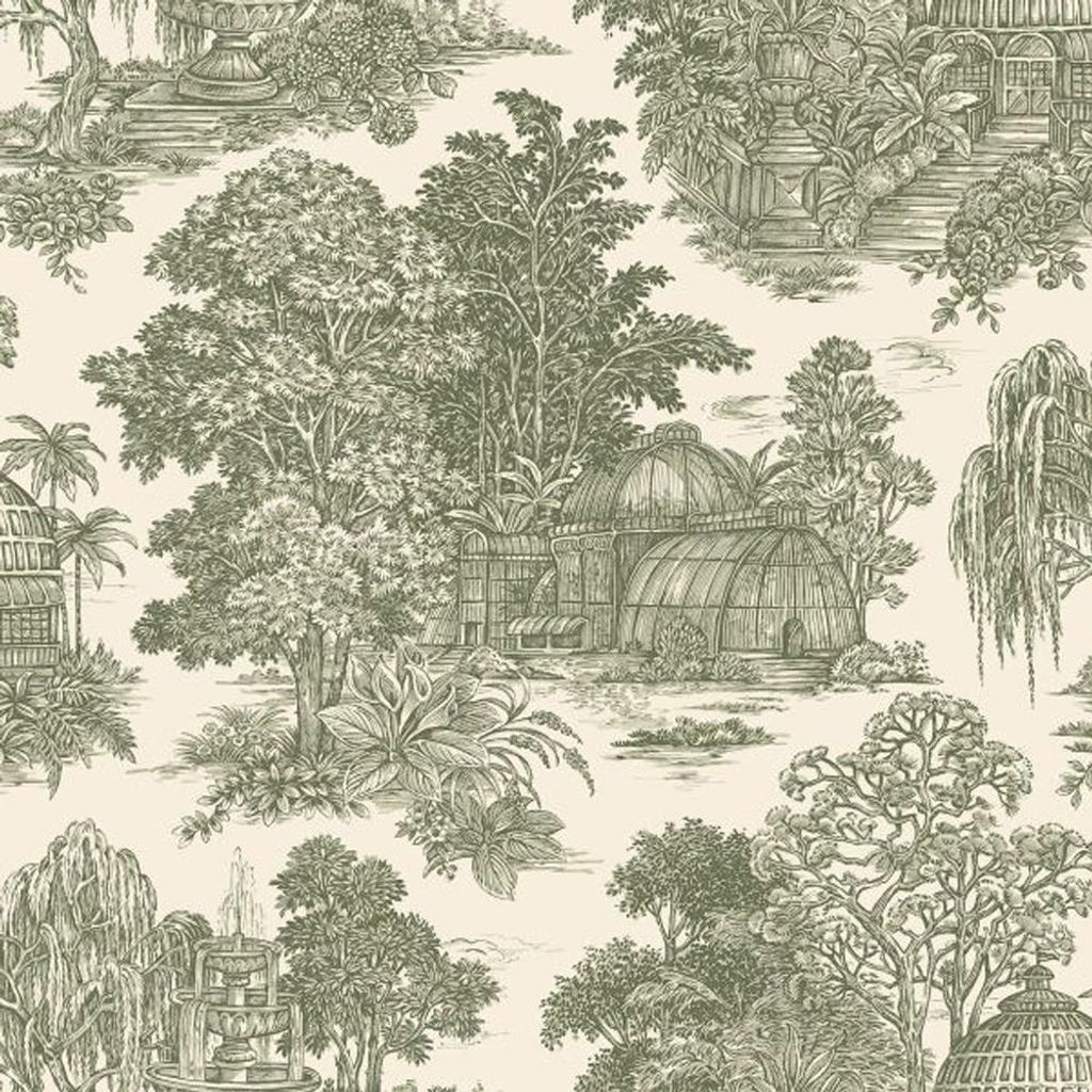 Holden Décor - "Osterley Gardens Toile" Tapete AG3901 (10 m x 53 cm) (Grün)