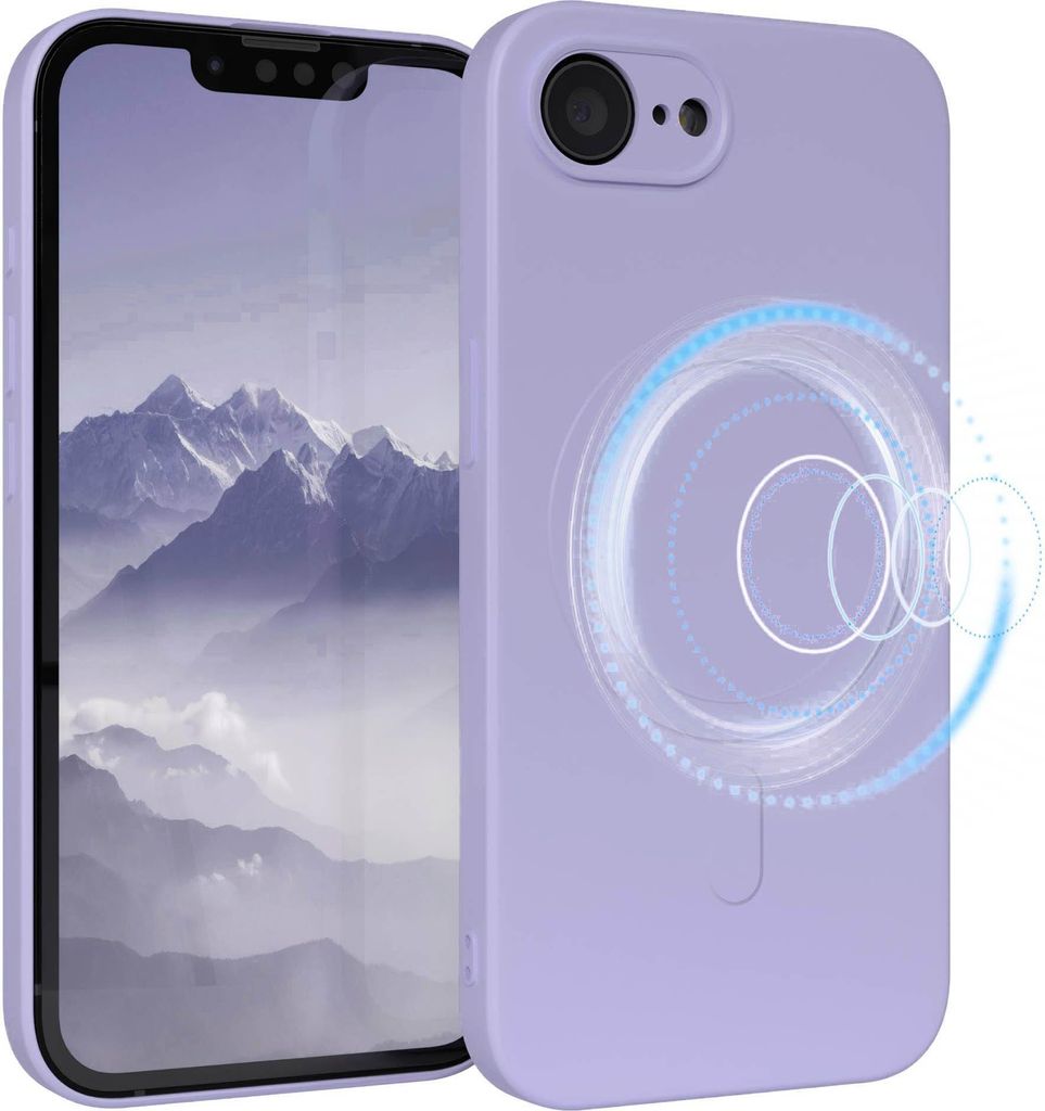 EAZY CASE - Silikonhülle magnetisch für Apple iPhone 16e, Hülle Silikon, weich stoßfeste Magnet Handyhülle, Schutzhülle mit Kameraschutz, TPU...