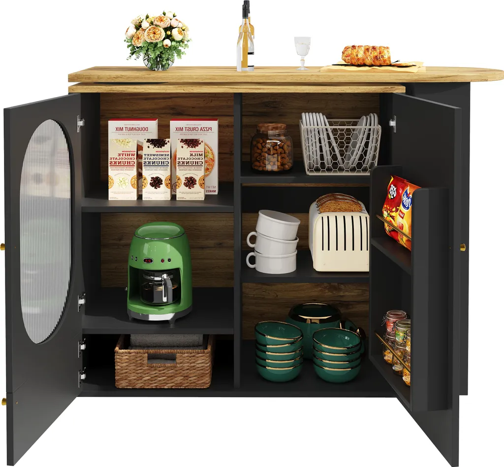 Table de cuisine avec rangement ajustable pour optimiser l'espace - 11