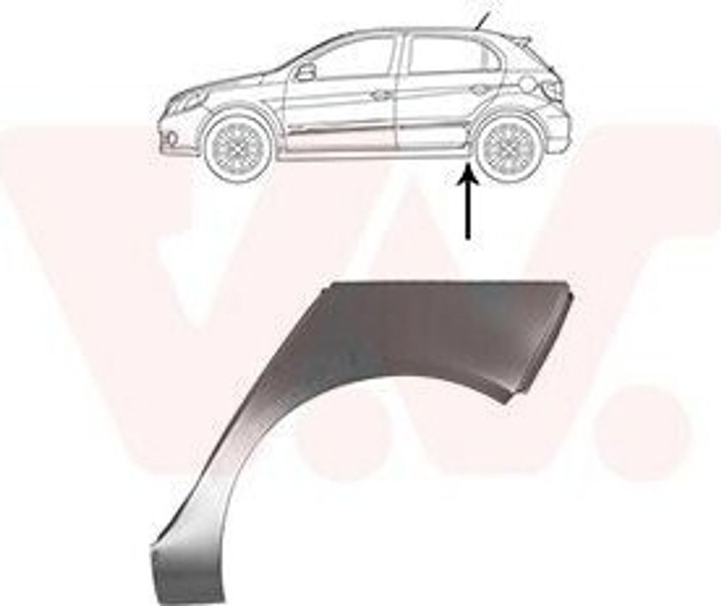 VAN WEZEL Seitenwand Reparaturblech für VW Golf V Schrägheck (1K1)