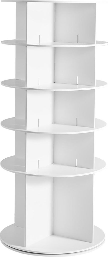 SucceBuy Schuhregal für 20 Paar Schuhe (5 Ebenen), 360° drehbares Design, platzsparende Schuhaufbewahrung, ideal für Schlafzimmer, Wohnzimmer un...