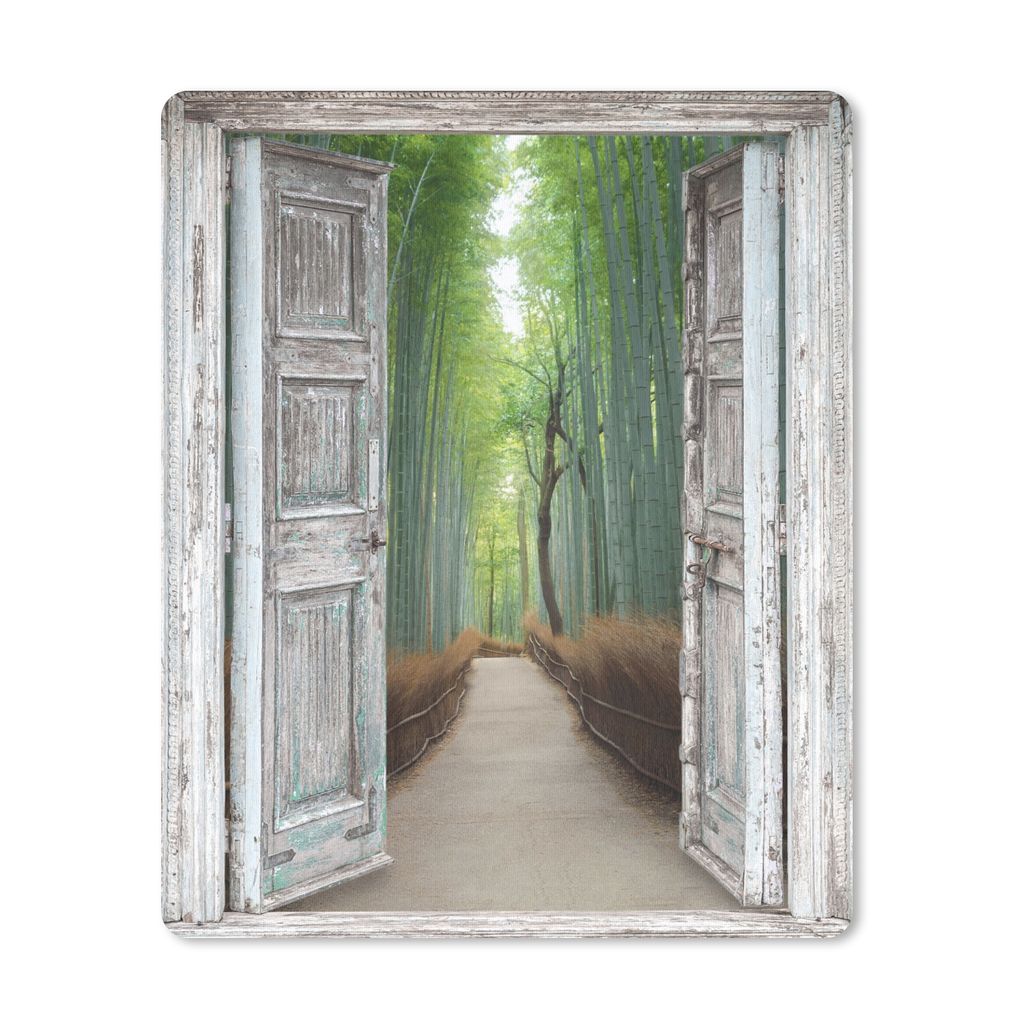 MuchoWow Mauspad Mousepad Bambus - Japan - Aussicht - Wald 30x40 cm - Mousepads - Maus Mat - Pad - Mausunterlage - Mausmatten