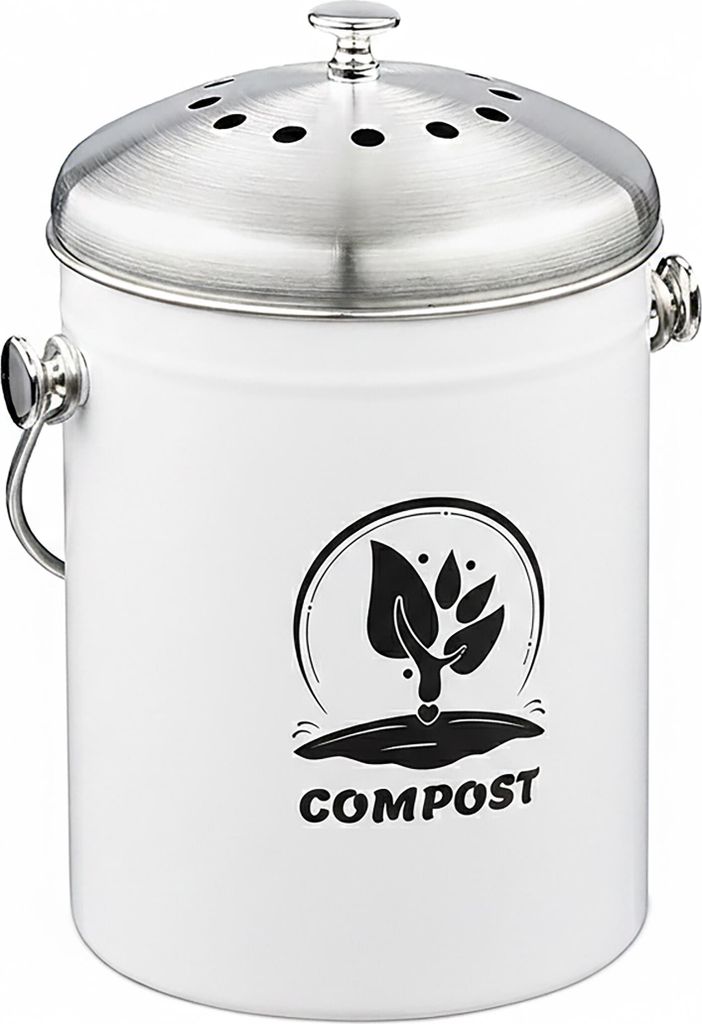 Poubelle à compost Relaxdays pour la cuisine, 5 l, petite Image du produit 