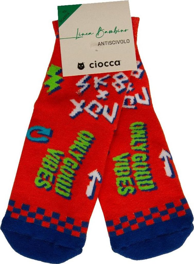 Socken für Jungen CIOCCA rutschfest rutschfest niedrig Artikel 4/519A, 3-10/12 - scarpa 35/40, Cotone 80%,Poliammide 19%,Elasthan 1%